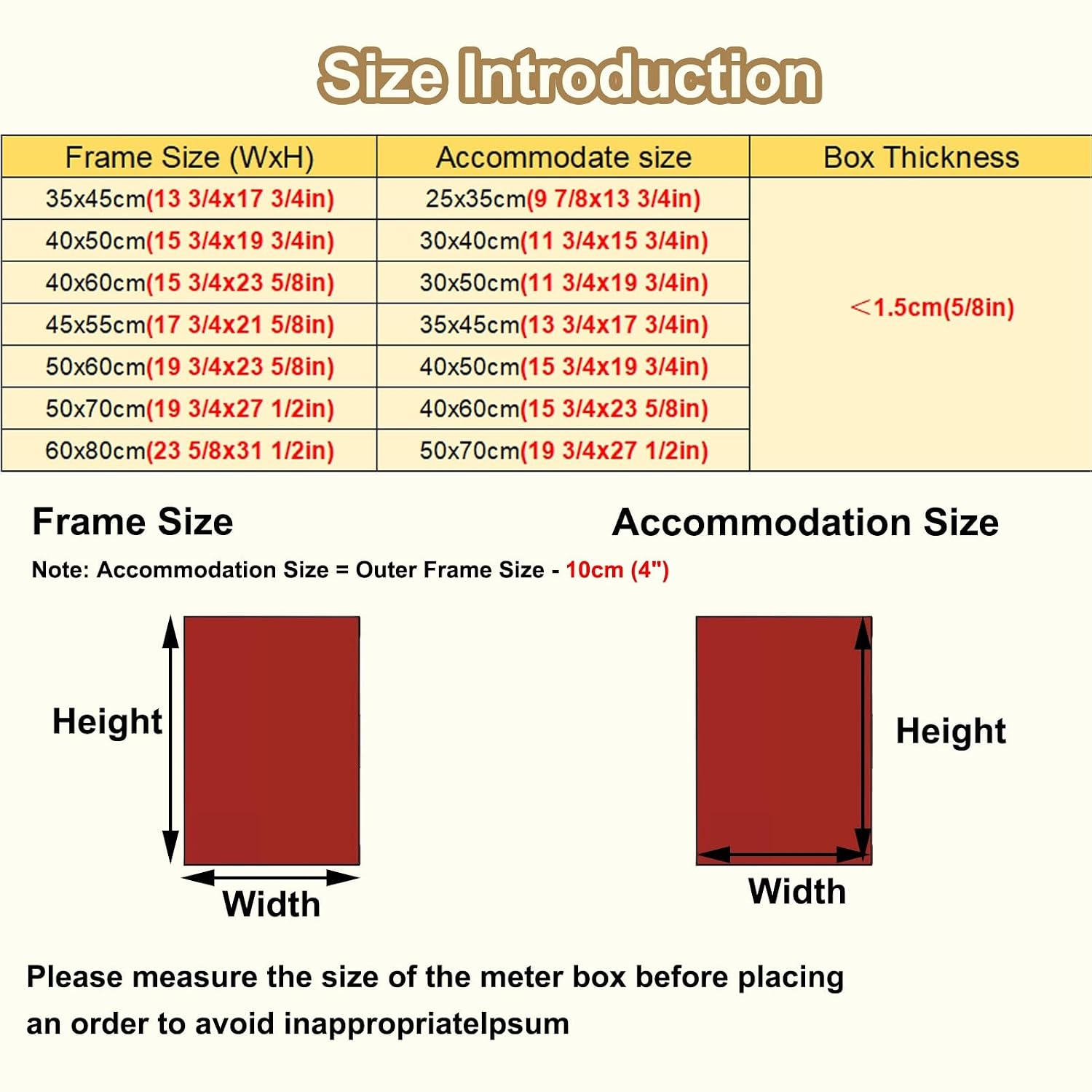 Detive Meter Box Cover for Electric Panel, Horizontal Breaker Box Lid, Indoor Kitchen & Farmhouse Accessory (Gray, 50x40cm / 19.7x15.7)