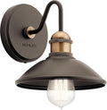 Kichler Clyde 1 Light Bathroom Vanity in a Beautful Olde Bronze Finish, for Bathrooms, (7.25' H x 7.5' W x 8.25' Ext.), 45943OZ