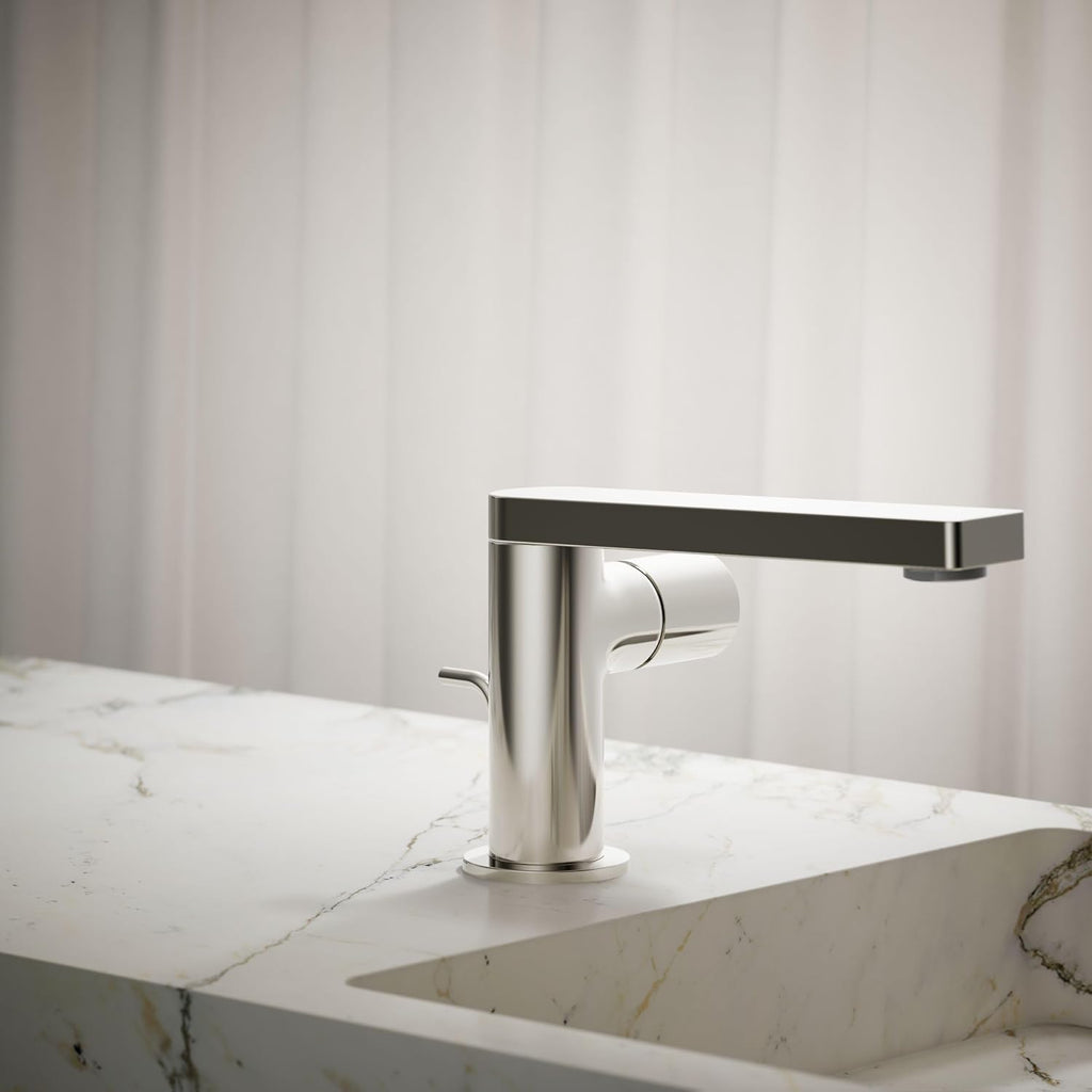 Kohler 73050-7-SN Composed® Single-Handle Bathroom Sink Faucet with Cylindrical Handle, 1.2 gpm, Vibrant Polished Nickel