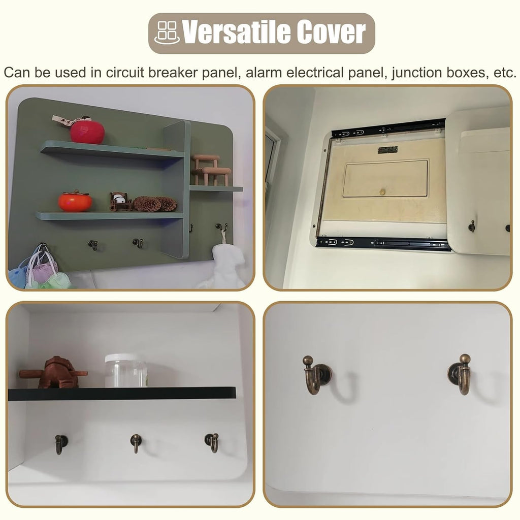Wall Mounted Circuit Breaker Box Cover - Decorative Electrical Panel Cover for Meter Hiding, Fuse Box for Distribution Panels (Light Coffee, 50x70cm / 19.7x27.6in)