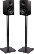 Fluance Ai41 Powered 2-Way 2.0 Stereo Bookshelf Speakers with Speaker Stands 5' Drivers 90W Amplifier for Turntable Bluetooth 5 Wireless Music Streaming with RCA Optical Subwoofer Out (Black Ash)