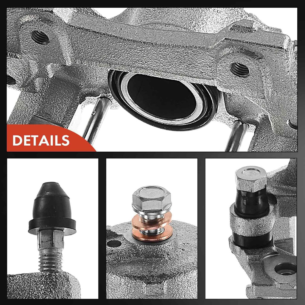 A-Premium Disc Brake Caliper Assembly with Bracket Compatible with Select Lexus Models - GS300 2006, IS250 2010-2013 - Rear Driver and Passenger Side, 2-PC Set