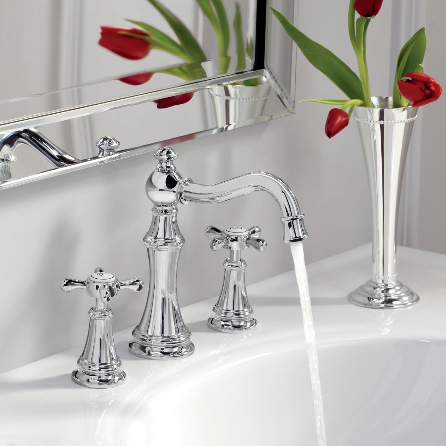 Moen Weymouth Chrome Two-Handle Widespread Cross Handle Bathroom Faucet Trim Set, Valve Included, TVS42114