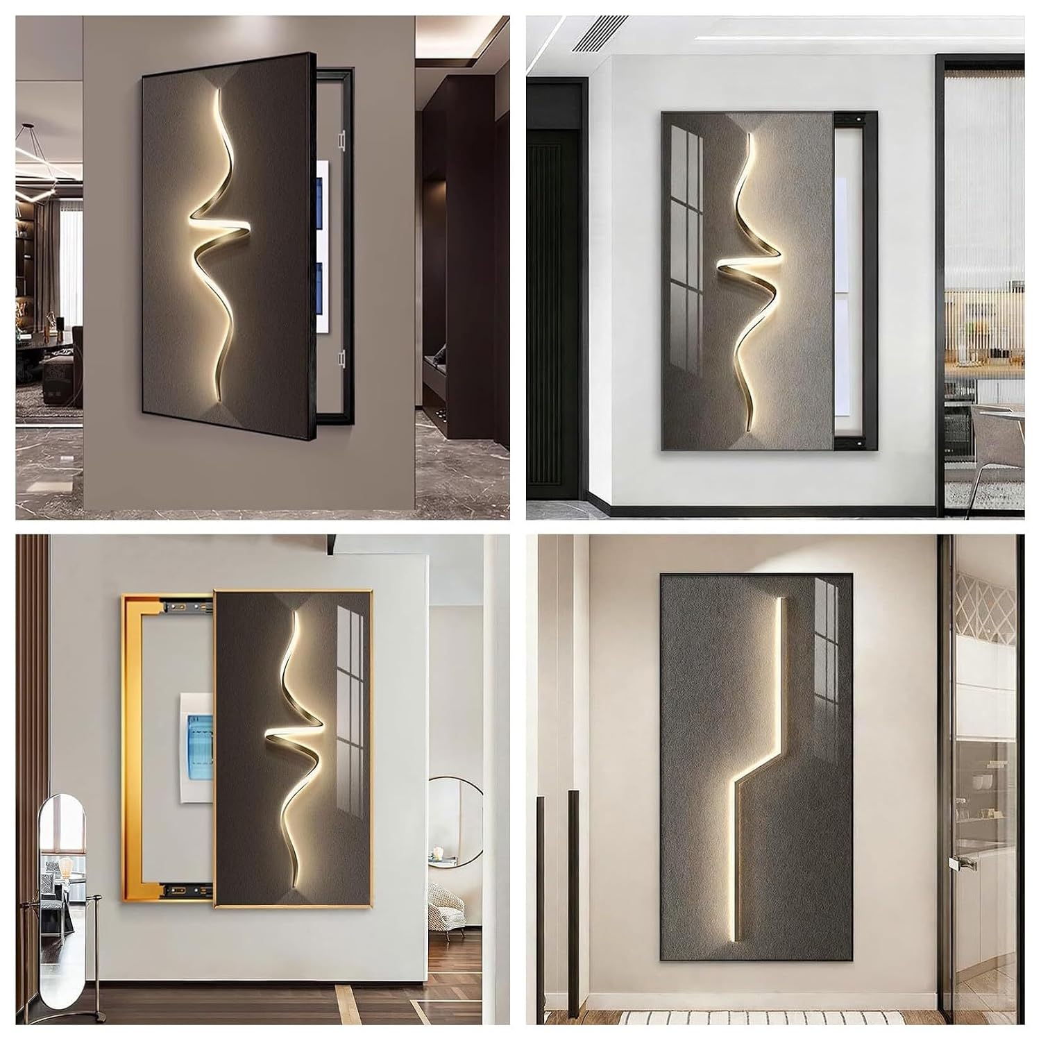 Decorative Breaker Box Cover Elegant Electrical Panel Fuse Box Cover Wall Decor 18 Patterns Available for Home Office Living Room(H,W17.7 x H35.4)