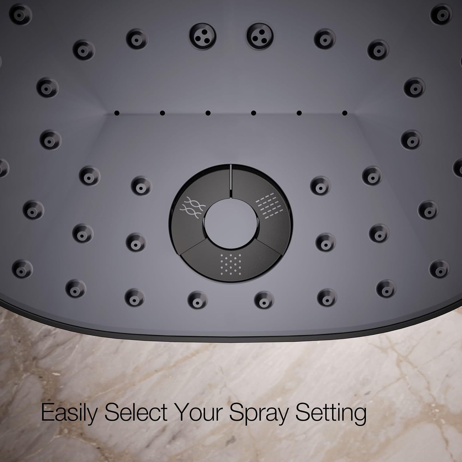 Kohler 26290-BL Statement® Three-function showerhead, 2.5 gpm, Matte Black