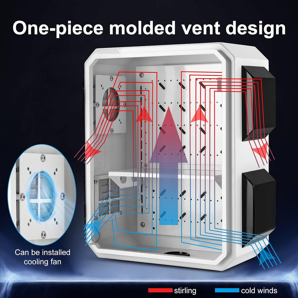 Outdoor Electrical Box, Cold-Rolled Steel Plate, Aluminum Alloy Back Beam, One-Piece Ventilation Design, IP65 Waterproof, Wall/Pole Mounted (17.7' x 13.8' x 7.9')
