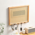 Electrical Panel Cover with Hook, Wall Mounted Fuse Box Cover, Wood Decorative Panel Protective Lid, Magnetic Flip-Up Design, Wide Range of Applications(50 * 40cm/19.7 * 15.7in)