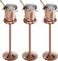 Ice Bucket with Stand Standing Champagne bucket for Party Stainless Steel Wine Bucket Wine Cooler with Stand 5L Wine Chiller for Bar Ktv Weding