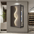 Electric Meter Box Decorative Painting, Wall Mounted Electrical Panel Cover, Fuse Box Covers, Flip or Sliding Design, Simple Install, Easy to Clean(Brown 6,45 * 90cm/17.7 * 35.4in)
