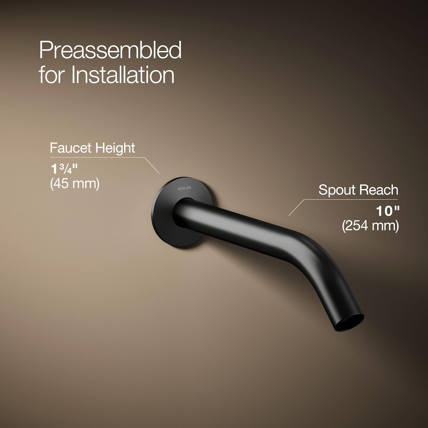 KOHLER Components Wall-Mount Bathroom Sink Faucet Trim
