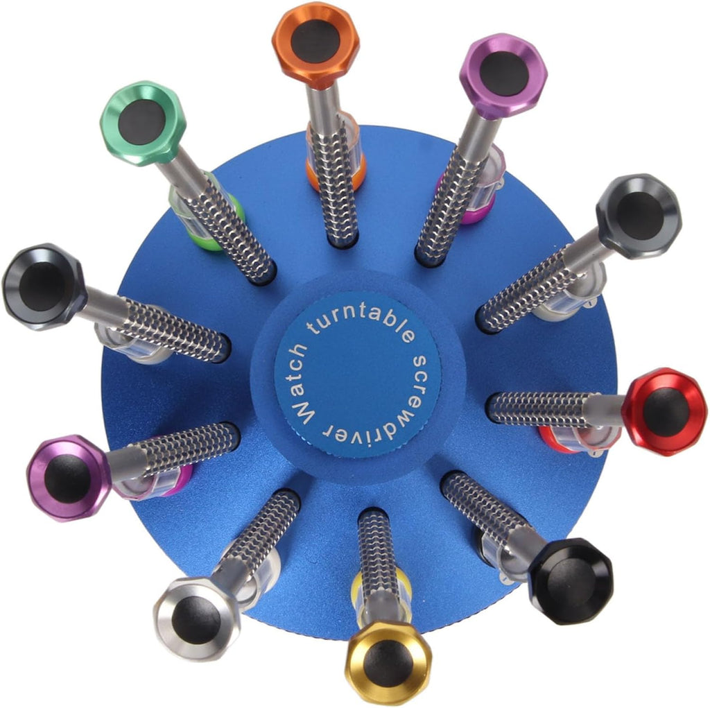 Pilipane Watch Screwdriver Set Stainless Steel High Precision Watch Strap Remover Tool with Base for Watch Repair Jewelry Glasses Multi Sizes Durable