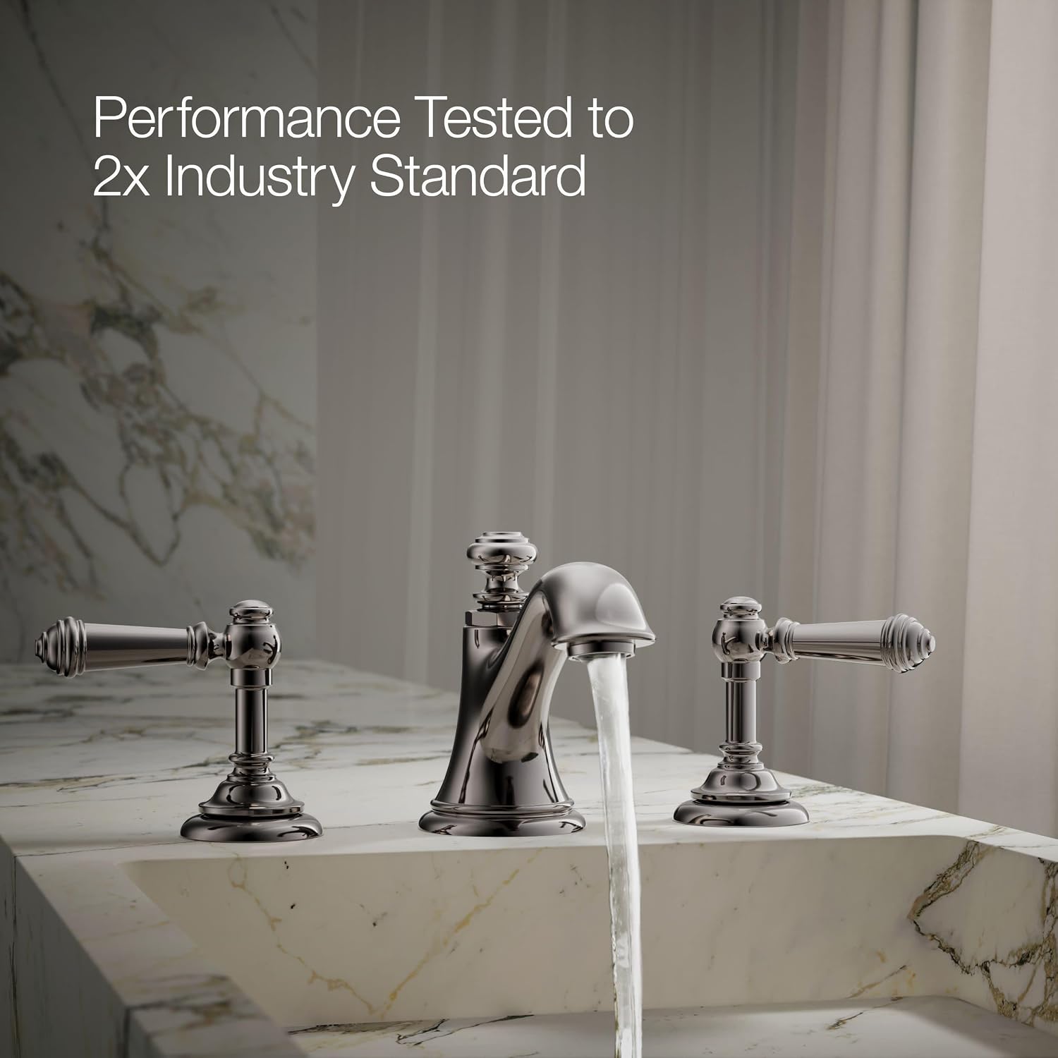 KOHLER 98068-4-TT ARTIFACTS™ WIDESPREAD HANDLES, LEVER, Vibrant Titanium