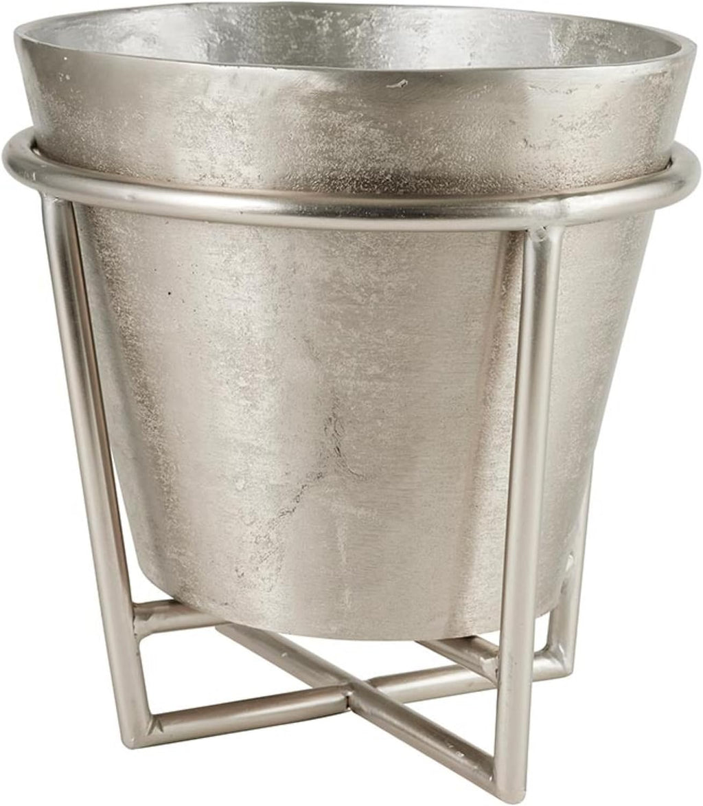 Santa Barbara Design Studio Champagne Buckets - Aluminum Ice Bucket/Tub with Removable Stand, Small, Silver