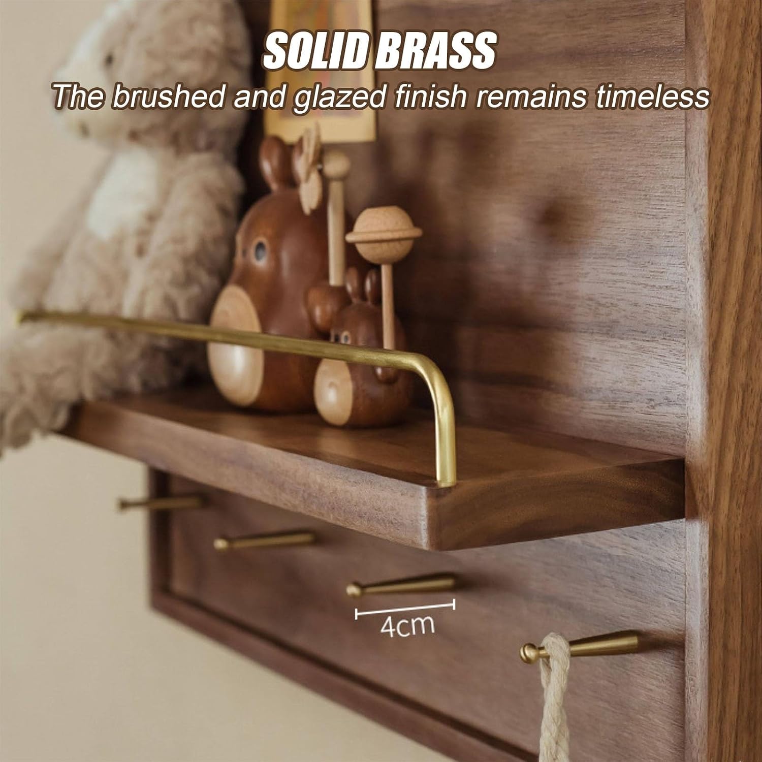 Electrical Panel Cover Decorative Wall Mounted Breaker Box Cover Wood Hidden Fuse Box Covers with Shelf Hooks, Left-Opening Flip Cover Meter Box for Home(40X50cm/15.7x19.7in(LxH))