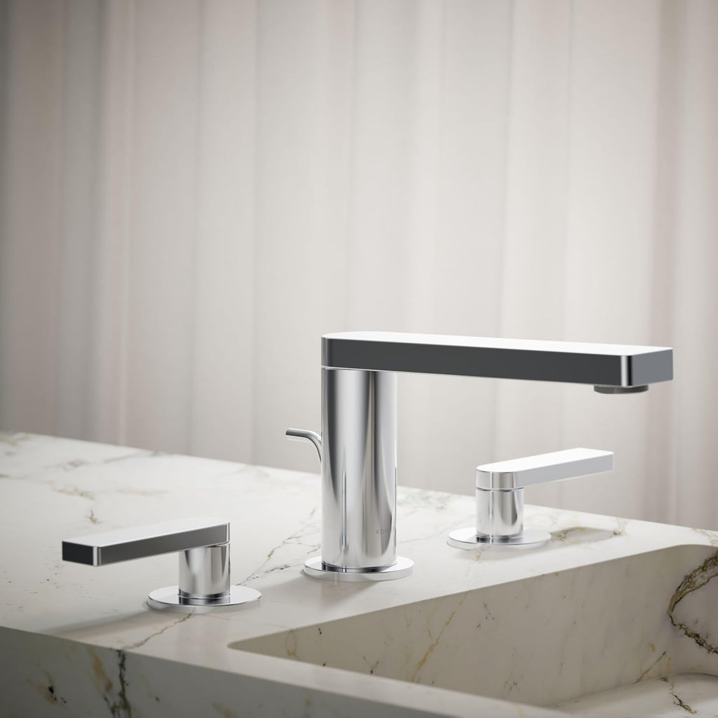 Kohler 73060-4-CP Composed® Widespread Bathroom Sink Faucet with Lever Handles, 1.2 gpm, Polished Chrome