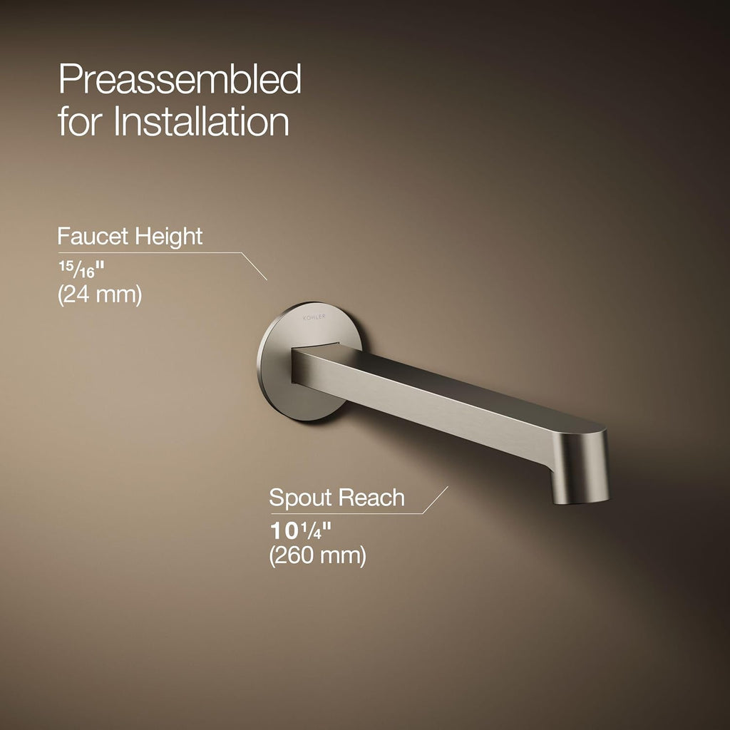 KOHLER Components Wall-Mount Bathroom Sink Faucet Spout With Row Design 1.2 GPM