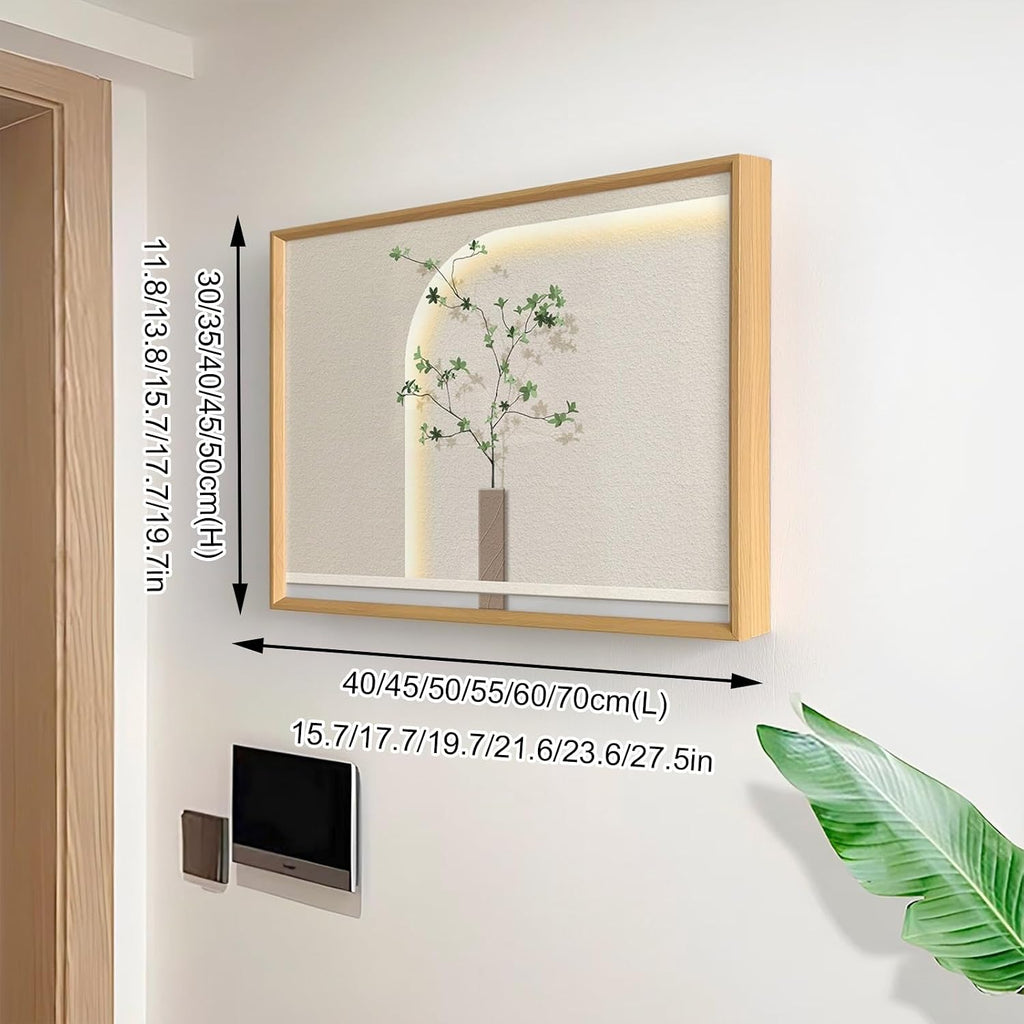 Hidden Electricity Meter Box Decorative Painting, Electrical Panel Cover for Home Decor, Breaker Box Pegboard Protection Cover, Crystal Film Surface(Black 4,70 * 50cm/27.5 * 19.7in)
