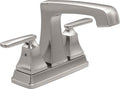 Delta Faucet Ashlyn Centerset Bathroom Faucet, Brushed Nickel Bathroom Sink Faucet, 2 Handle Bathroom Faucet, Diamond Seal Technology, Metal Drain Assembly, Stainless 2564-SSMPU-DST