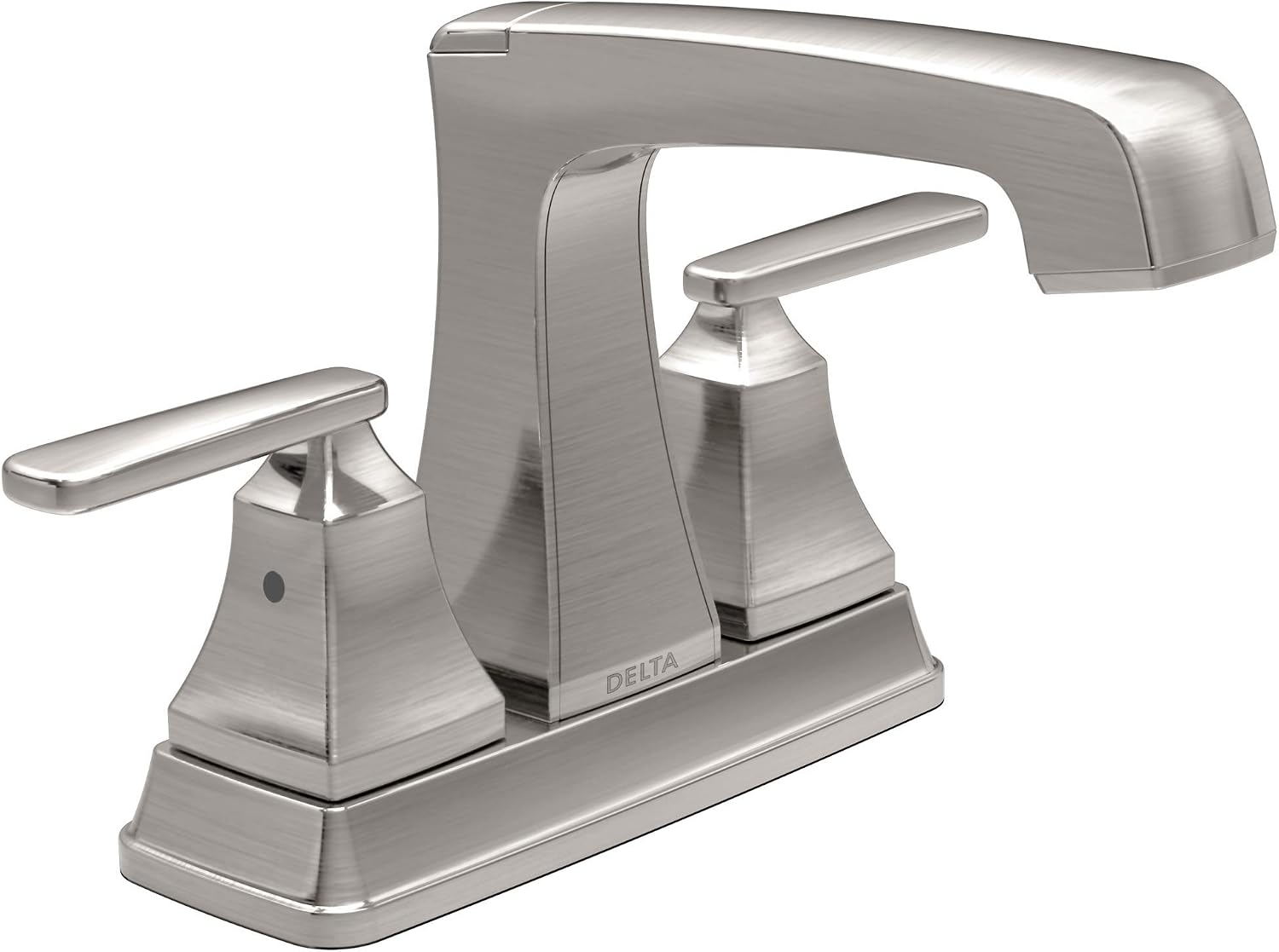 Delta Faucet Ashlyn Centerset Bathroom Faucet, Brushed Nickel Bathroom Sink Faucet, 2 Handle Bathroom Faucet, Diamond Seal Technology, Metal Drain Assembly, Stainless 2564-SSMPU-DST