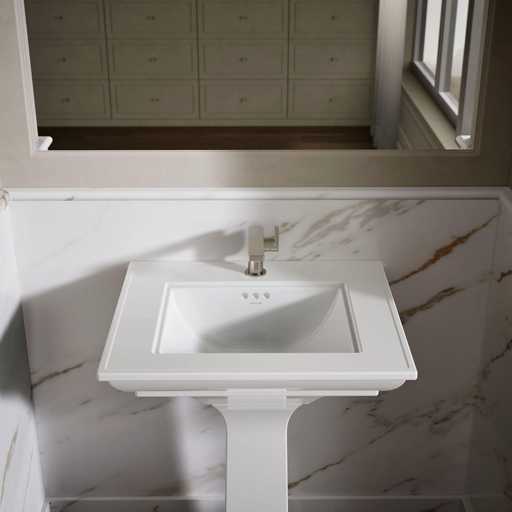 Kohler 2337-8-NY Memoirs® Stately 22-3/4' rectangular drop-in bathroom sink, Dune