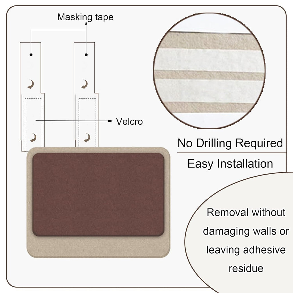 Wall Mounted Electrical Panel Cover, Decorative Meter Fuse Box Cover, Felt Board Panel Protective Lid, Flip-Up Design, Wide Range of Applications(Red,58 * 75cm/22.8 * 29.5in)
