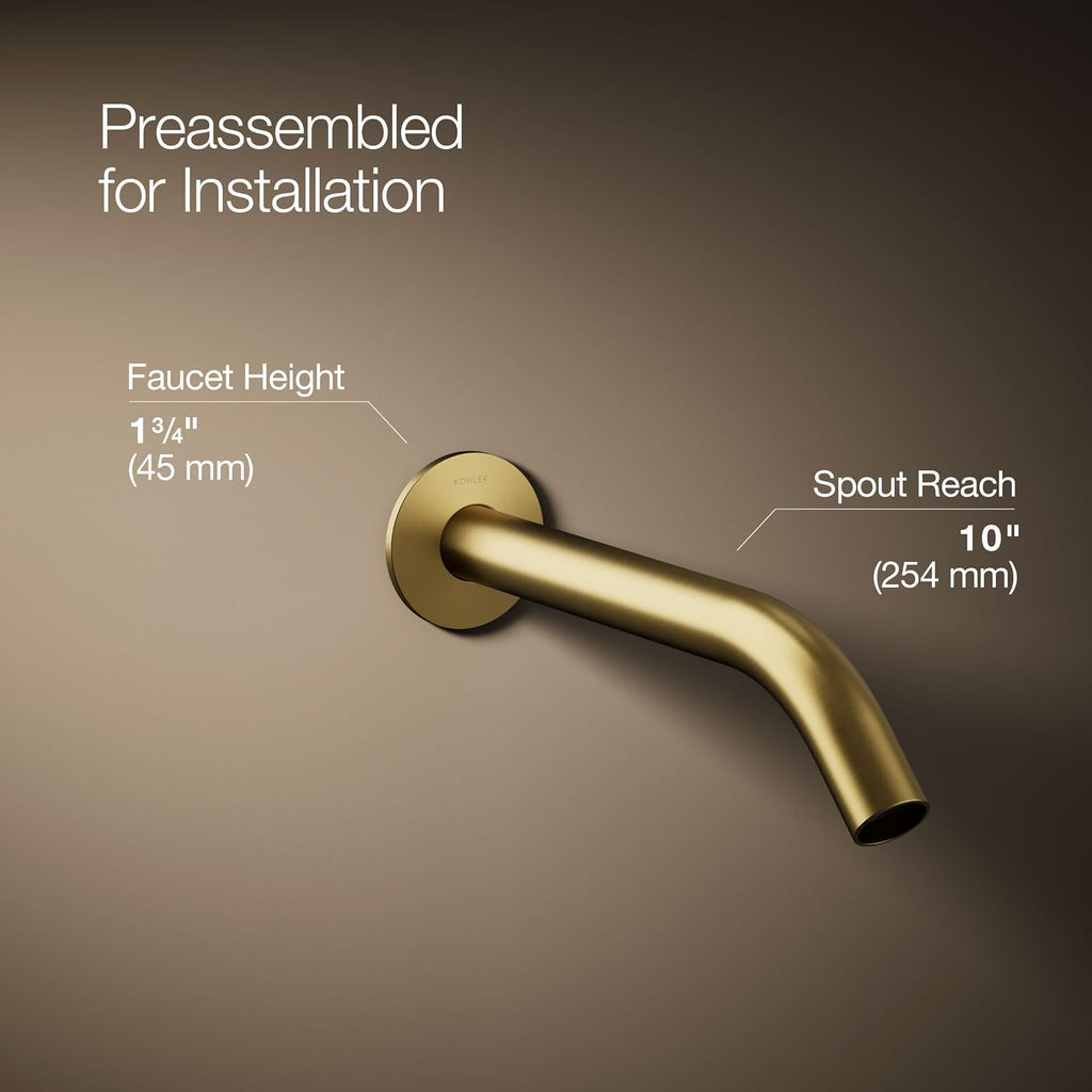 Kohler T23890-2MB Components Plumbing Fixtures, Vibrant Brushed Moderne Brass
