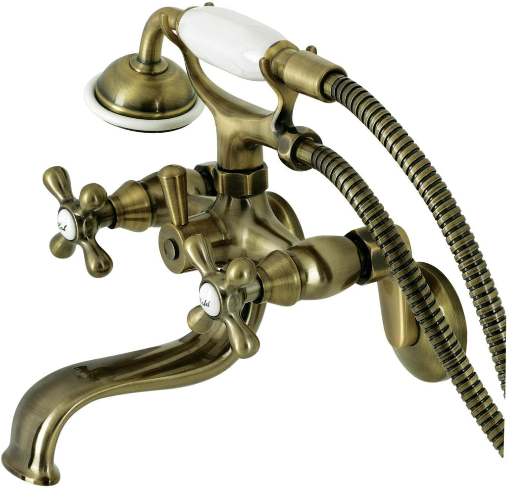 Kingston Brass KS226AB Kingston Clawfoot Tub Faucet, Antique Brass 9 x 9.19 x 8.81