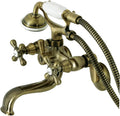 Kingston Brass KS226AB Kingston Clawfoot Tub Faucet, Antique Brass 9 x 9.19 x 8.81