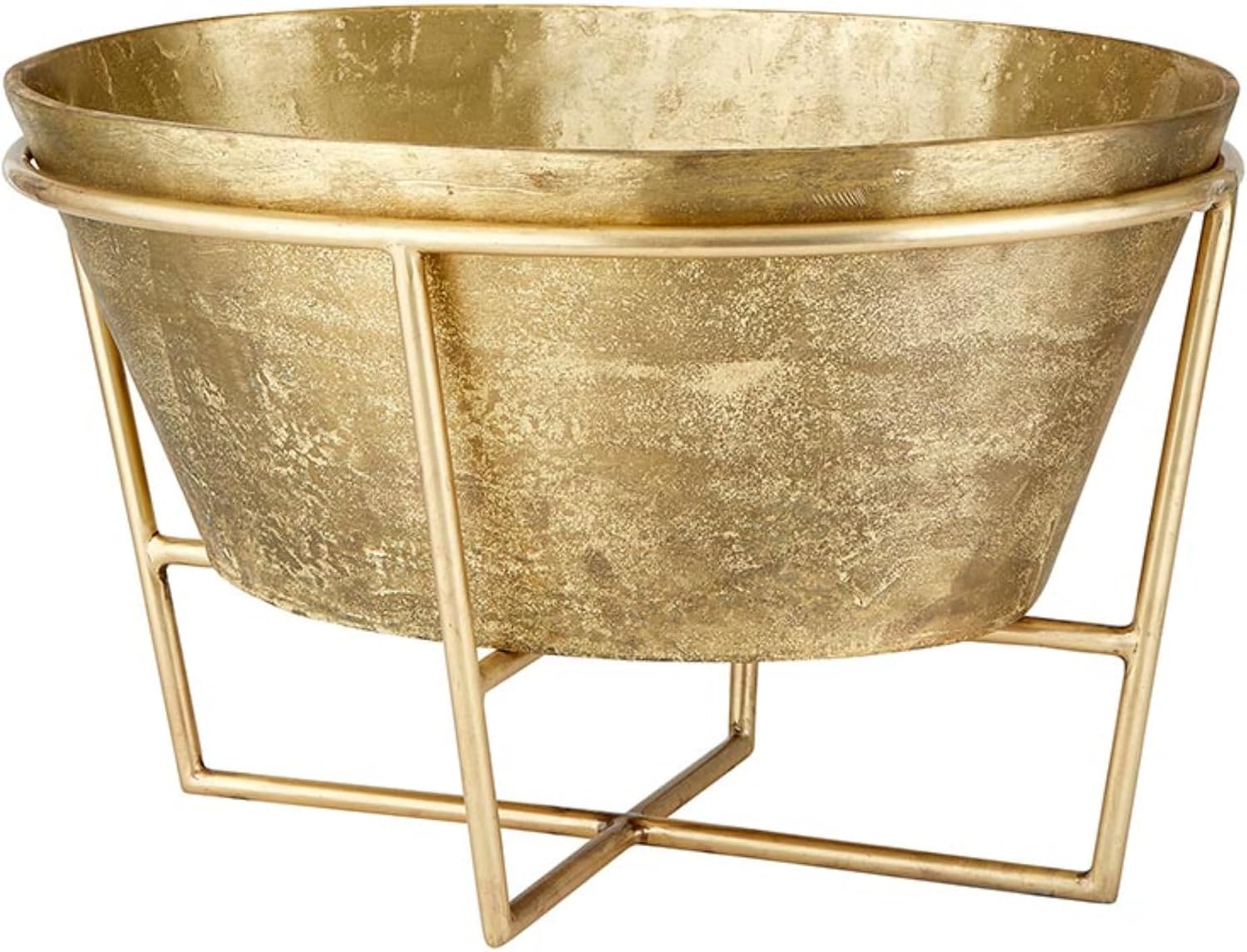 Santa Barbara Design Studio Champagne Buckets - Aluminum Ice Bucket/Tub with Removable Stand, Large, Gold