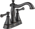 Delta Faucet Cassidy Bronze Bathroom Faucet, Centerset Bathroom Faucet, Bathroom Sink Faucet, Metal Drain Assembly, Venetian Bronze 2597LF-RBMPU