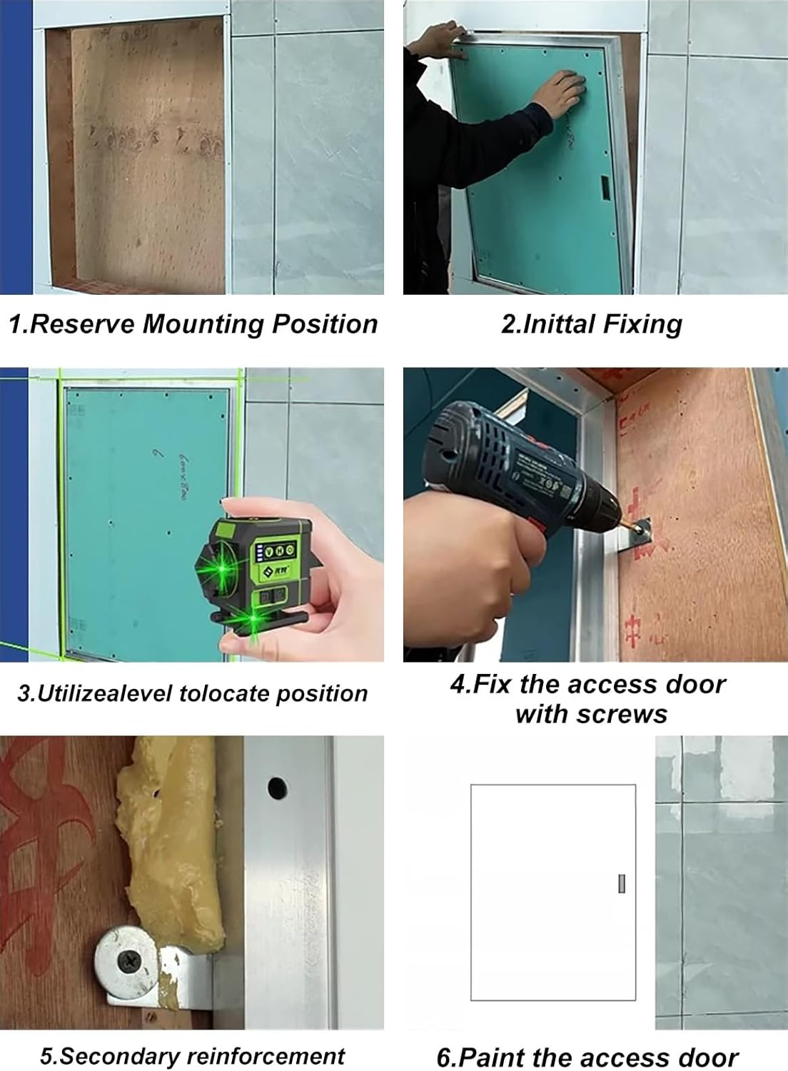 Hidden Paintable Drywall Access Panel, Electrical Wiring Duct Plasterboard Access Door with Handle, Flush Mount Inspection Service Door(12x16in)
