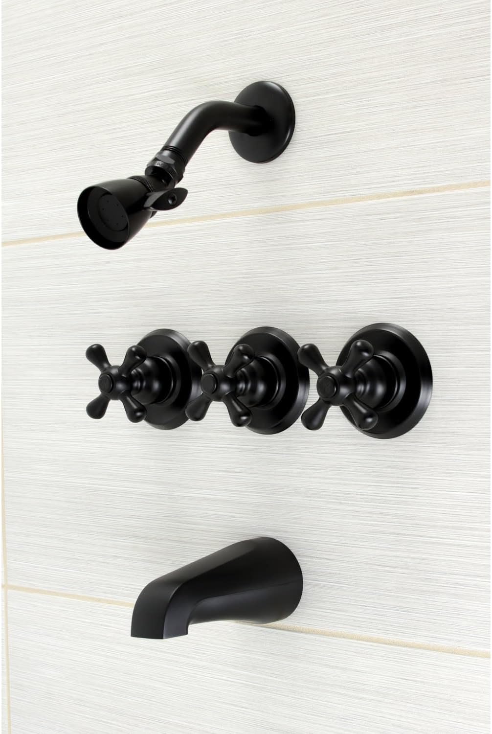 Kingston Brass KB230AX Victorian Tub and Shower Faucet, Matte Black, 72 x 8 x 7.38