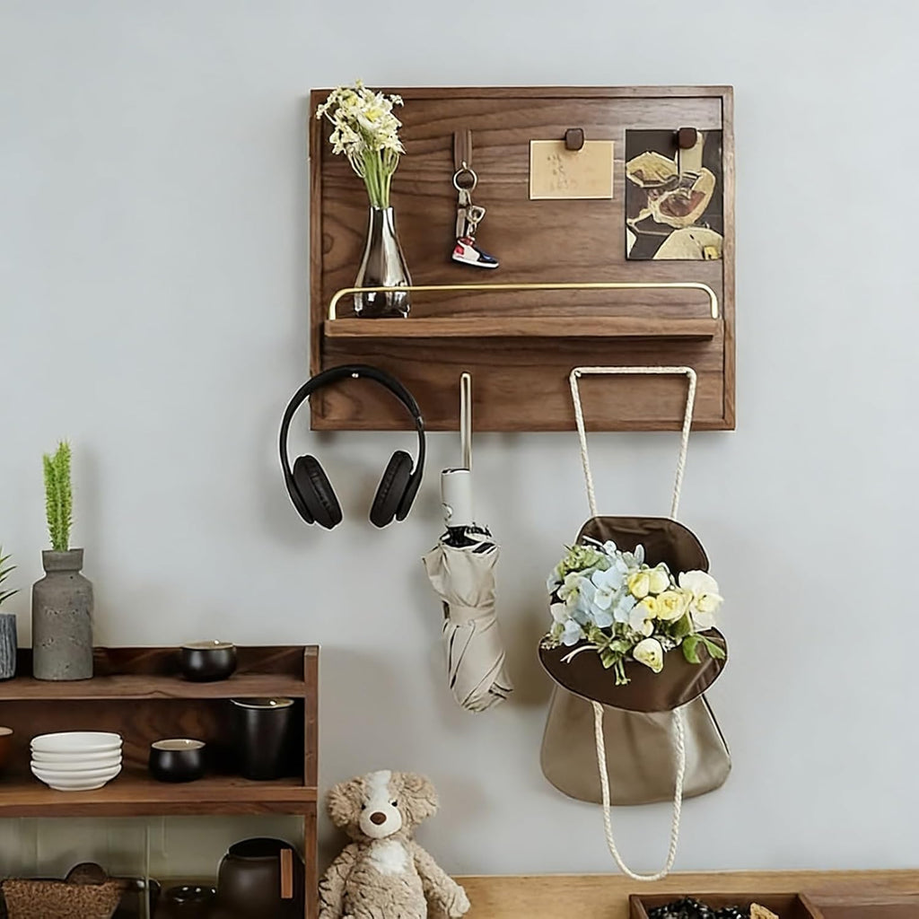 Modern Meter Box Cover with Shelf & Hooks, Wall Mounted Electrical Panel Cover, Flip-Up Meter Switch Box Decoration, for Home Office Bedroom(50 * 60cm/19.7 * 23.6in)