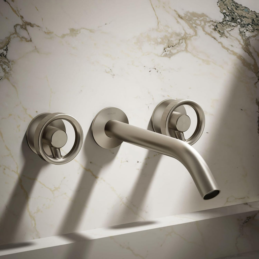 KOHLER Components Wall-mount Bathroom Sink Faucet Trim With Industrial Handles