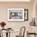 Electrical Panel Cover Electrical Panel Cover with Cassette Tape Pattern, Left-Side Sliding Breaker Box Cover, Vintage Electric Meter Box, Fuse Box Covers(Style B,55 x 45CM(21 5/8 x 17 3/4'))