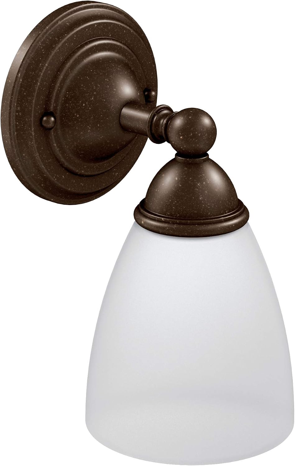 Moen YB2261ORB Brantford 1-Light Dual-Mount Bath Bathroom Vanity Fixture with Frosted Glass, Oil Rubbed Bronze