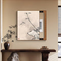 Decorative Fuse Box Cover, Wall Mounted Electrical Panel Cover, Hide Paintings Wall Art with Frame, Oriental Elegance Style, Easy Installation(Brown 1,45 * 55cm/17.7 * 21.6in)