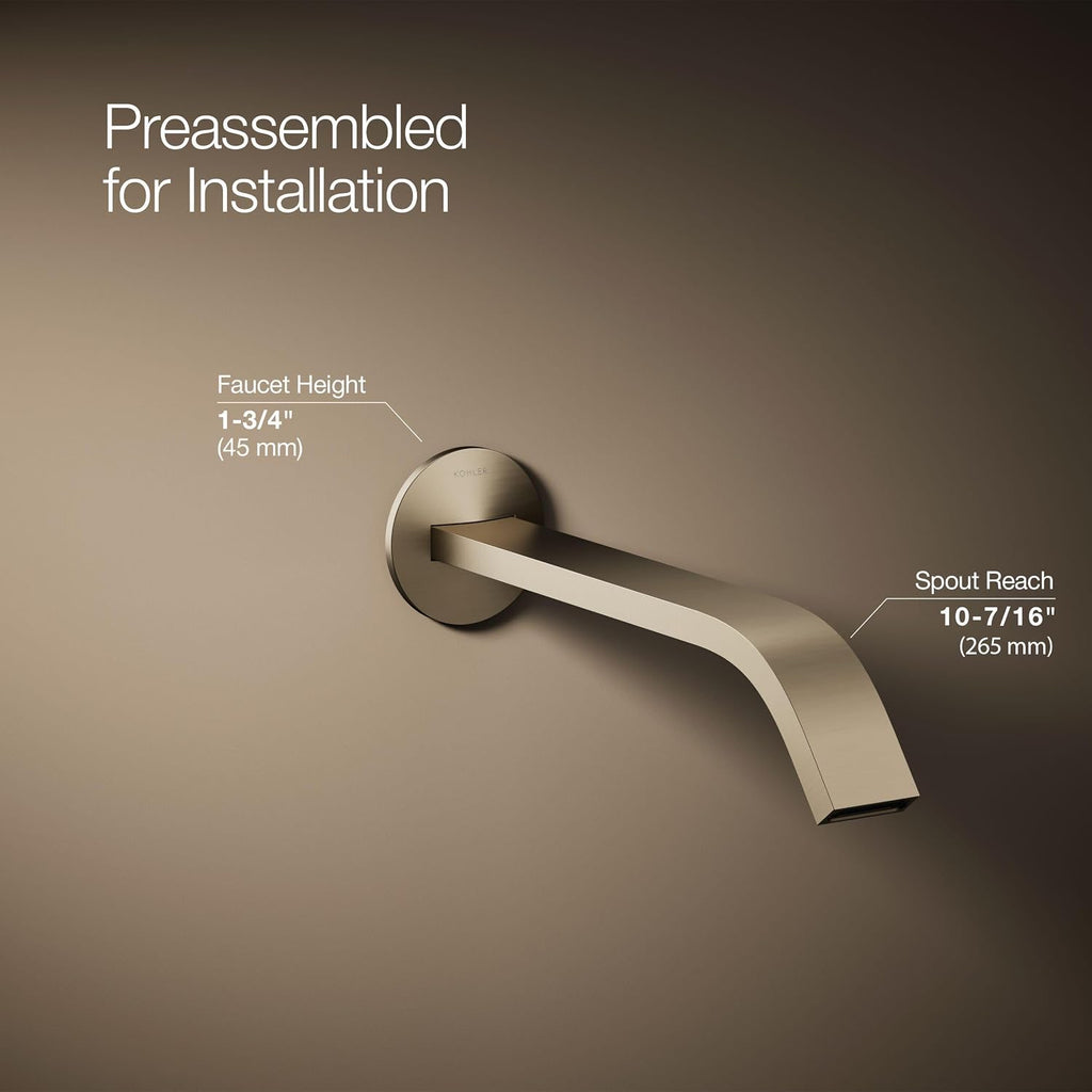 KOHLER K- T23888-BV COMPONENTS® WM LAV SPOUT TRIM - RIBBON, Vibrant Brushed Bronze