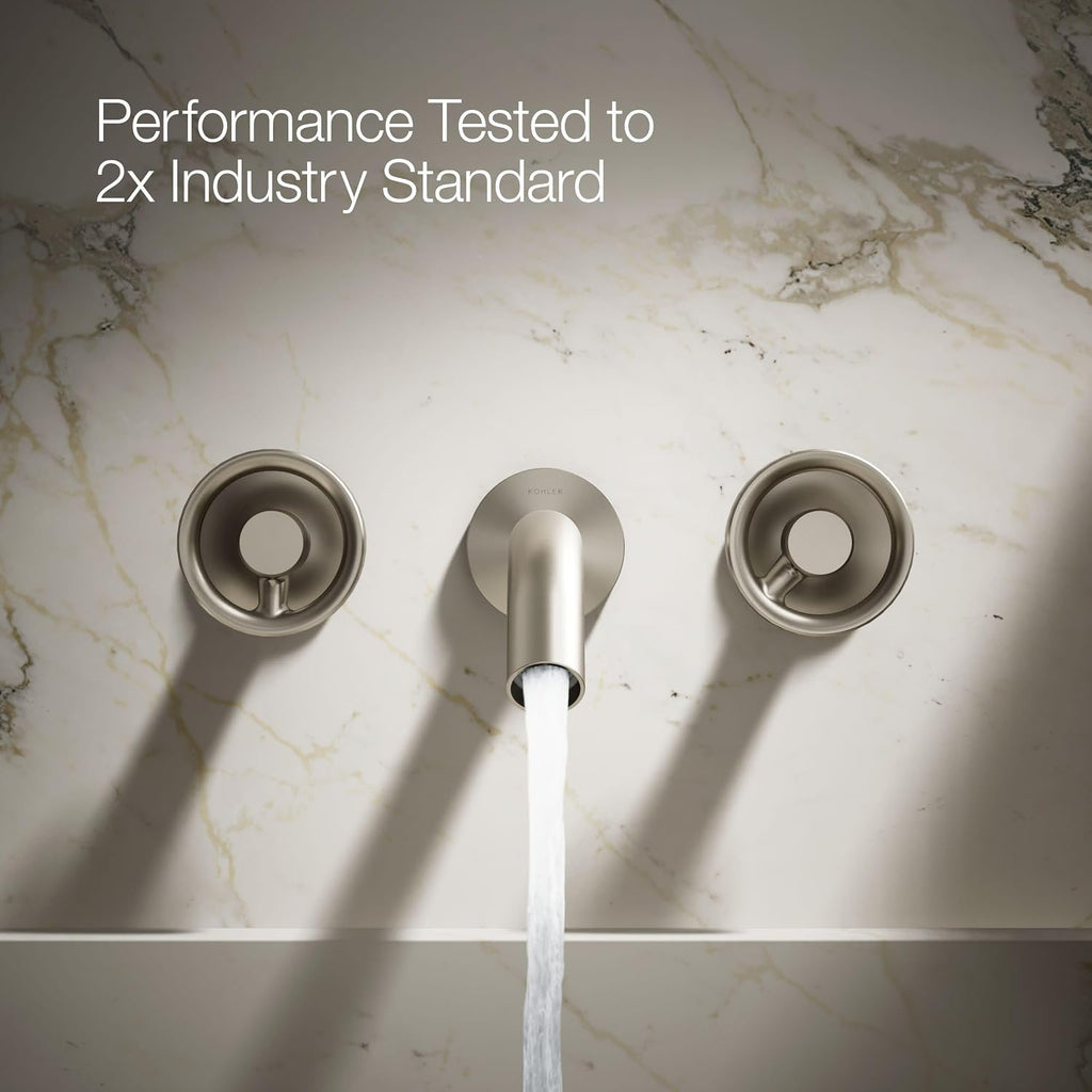 KOHLER Components Wall-mount Bathroom Sink Faucet Trim With Industrial Handles