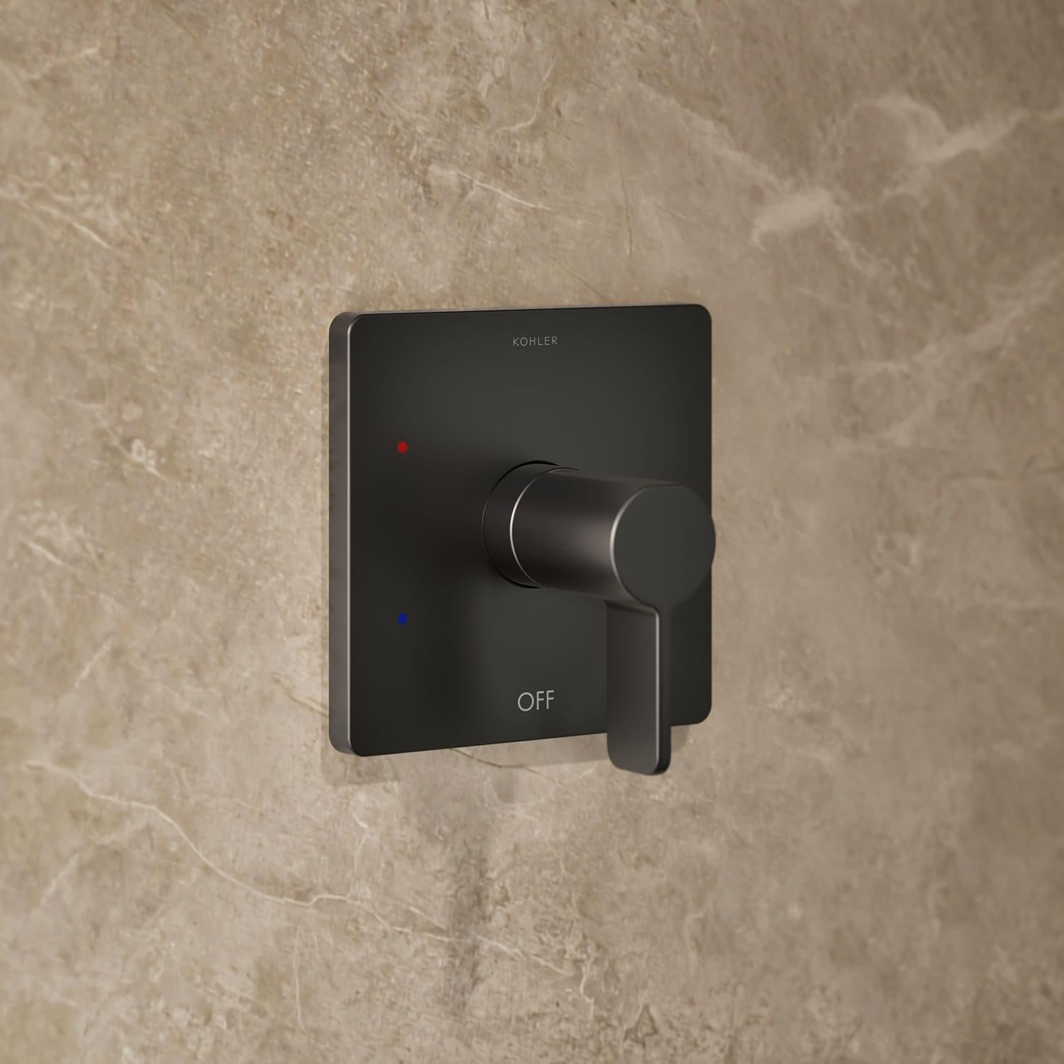 KOHLER TS23503-4G-BL Parallel Rite-Temp Shower Trim Kit with Lever Handle, Shower Head and Trim Set, 1.75 GPM, Matte Black