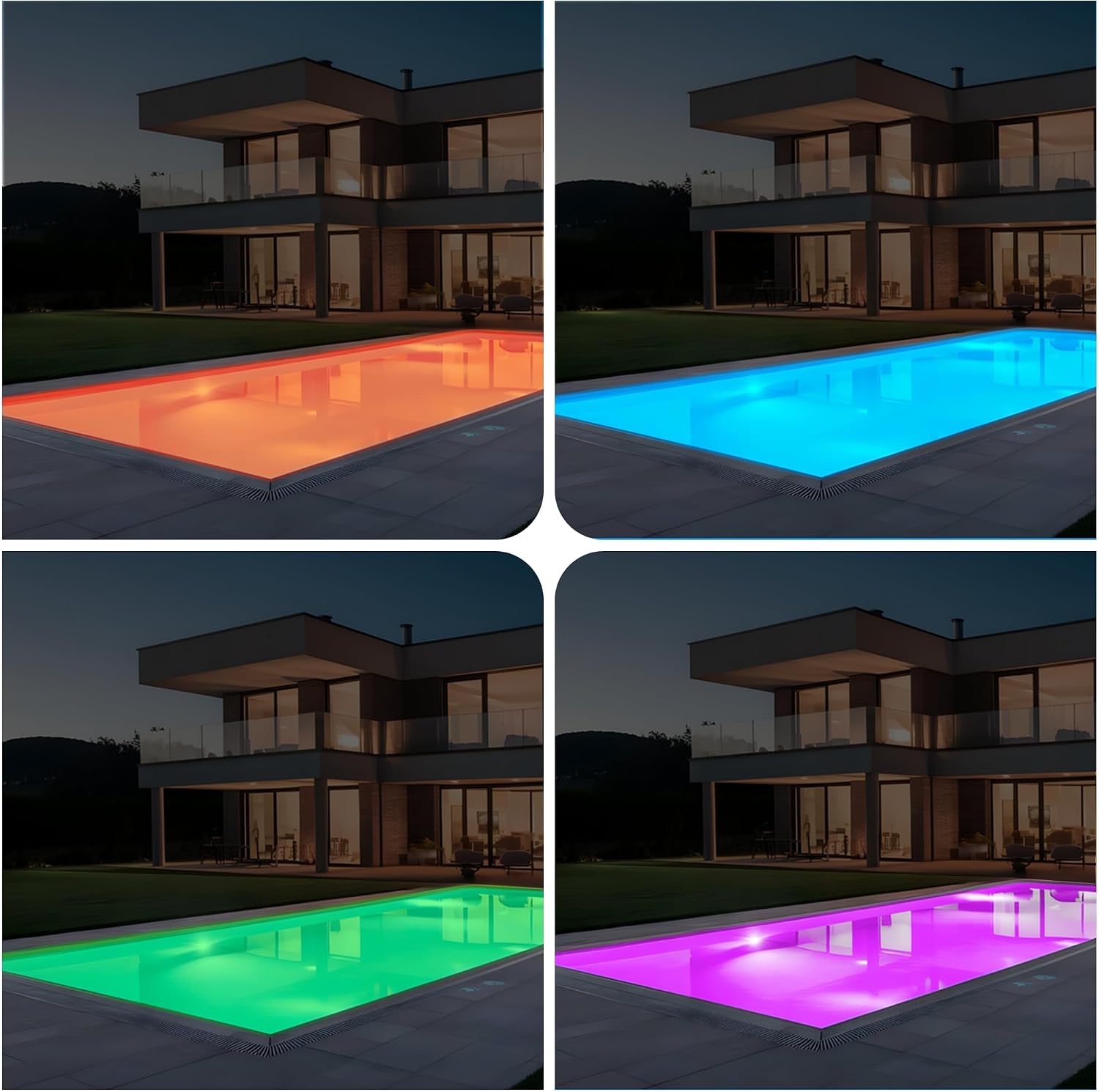 LyLmLe Pool Light for Inground Pools, 65W 12V RGBW LED Multicolor Inground Pool Light with Transformer & Controller, 316 Stainless Steel,14 Color Lights Show Underwater Lights for 10' Niche,100FT Cord
