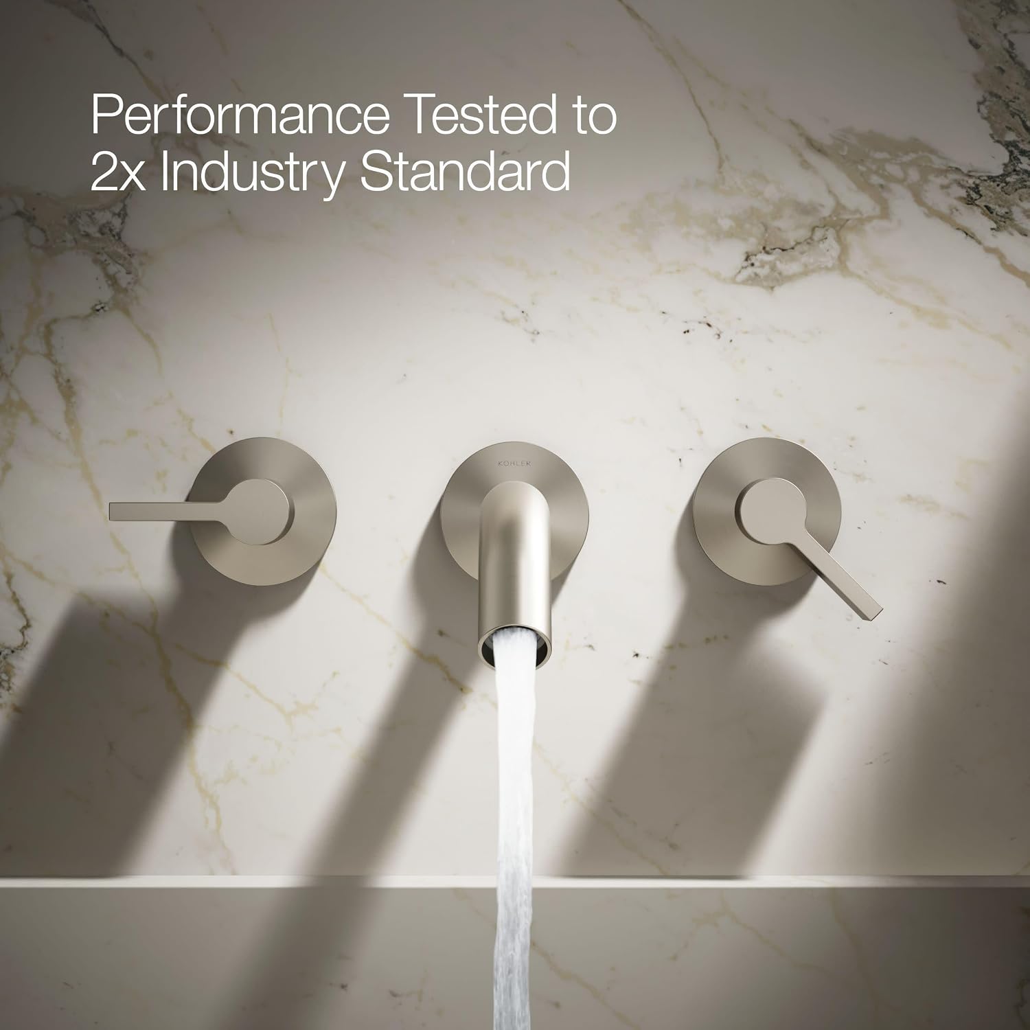KOHLER Components Wall-Mount Bathroom Sink Faucet Spout With Tube Design 1.2 GPM