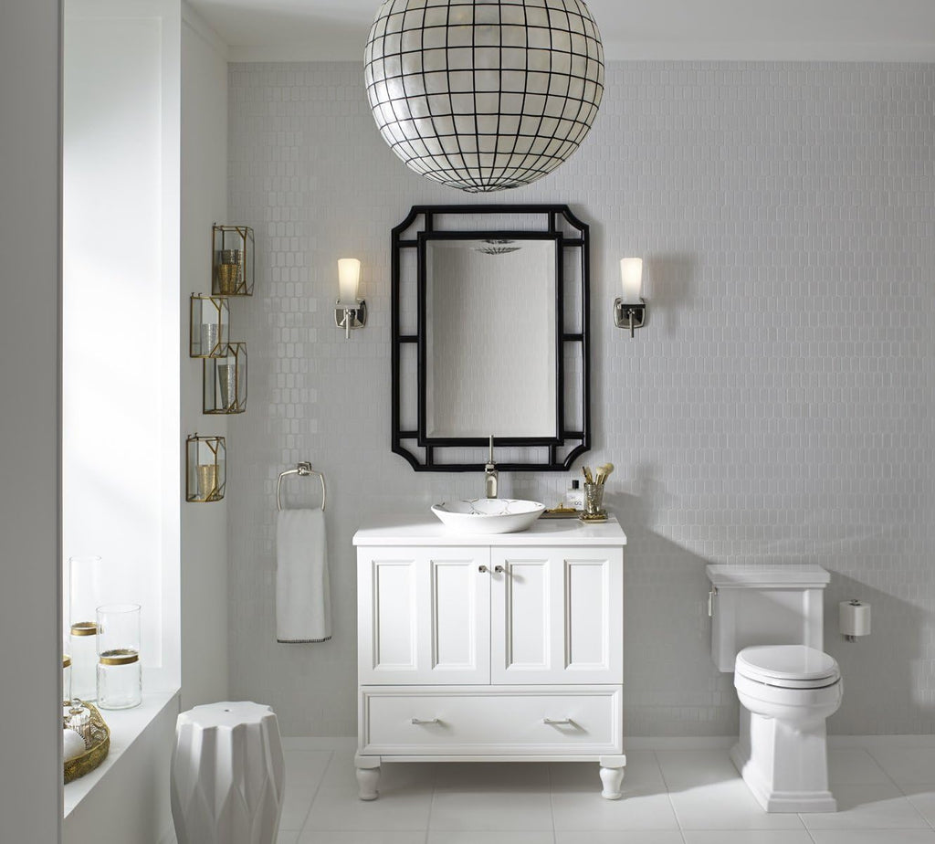 Kohler Wall Sconce by KOHLER, Single Wall Sconce, Margaux Collection, Vibrant Polished Nickel, K-16268-SN