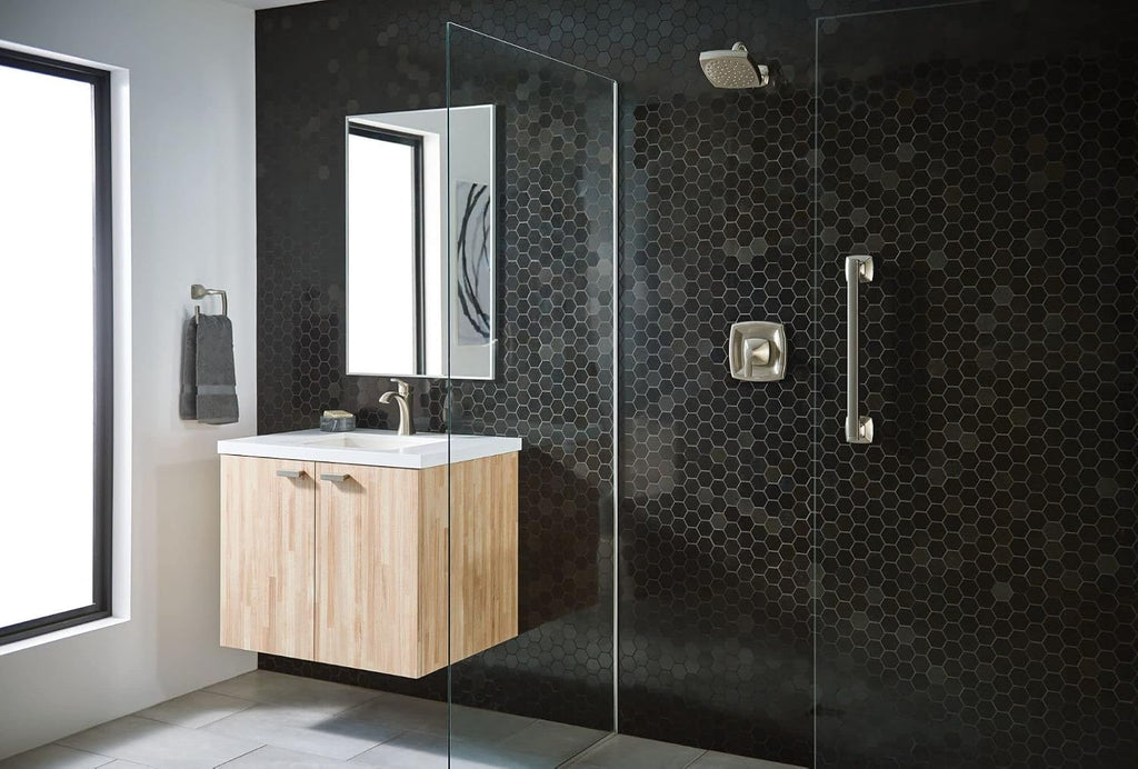 Moen YG5124ORB Bathroom Safety 24-Inch Stainless Steel Transitional Bathroom Grab Bar, Oil-Rubbed Bronze
