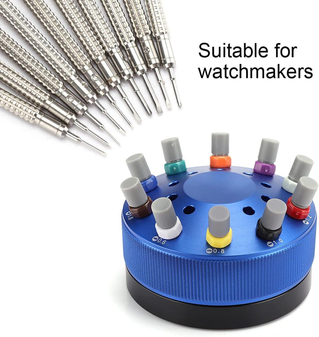 Professional Watch Screwdriver Kit, Watch Repair Tool Set, 10 - Piece Precision Watchmakers Screwdrivers with Interchangeable Heads for Watch Back Case Opening and Battery Replacem