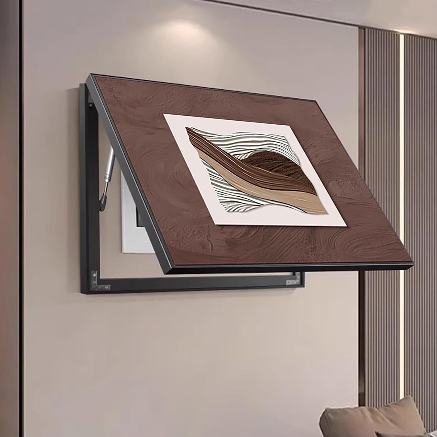 Circuit Breaker Box Cover, Electrical Panel Cover, Hanging Electric Meter Box Art Hide Decorative Paintings, Suitable for Living Rooms, Hotel(Brown 6,55 * 45cm/21.6 * 17.7in)