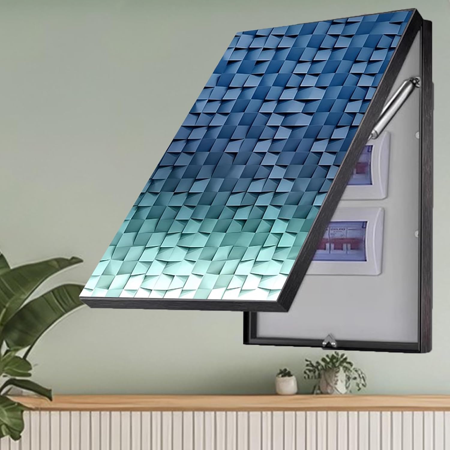 Vertical Electrical Panel Cover for Hide Wall, Homeline Breaker Box Cover for Decorate & Hide Alarm Electric Panel, Outdoor Distribution Box Cover(I,50x60cm(19 3/4x23 5/8'))