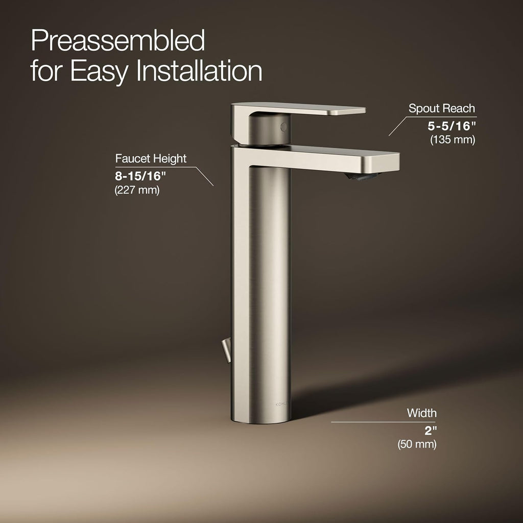 KOHLER Parallel Tall Single-Handle Bathroom Sink Faucet 1.0 Gpm