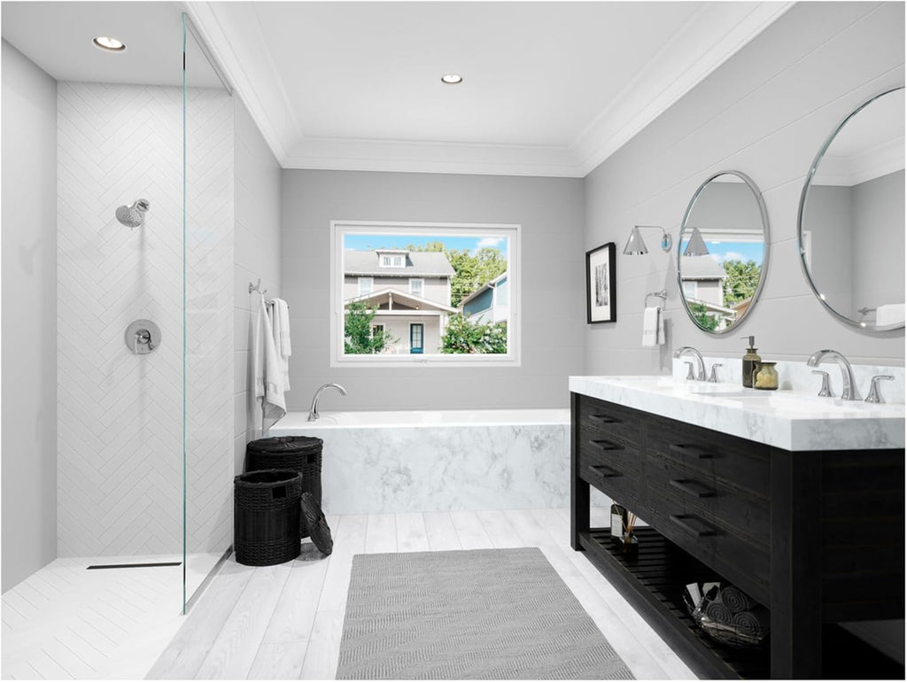 Pfister, LG49-MCA0GS, McAllen 1.2 GPM 2-Handle 8' Widespread Bathroom Faucet, Spot Defense Brushed Nickel