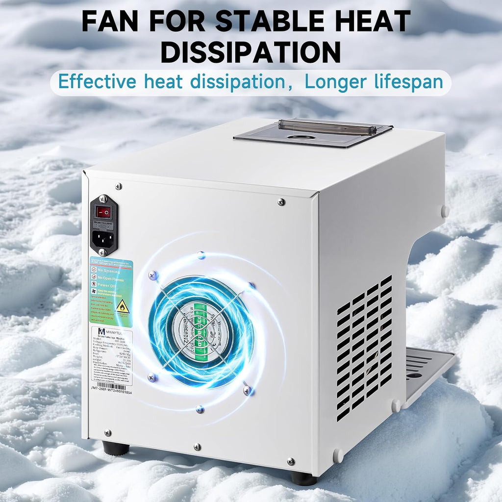 Snowflake Ice Machine,260W Shaved Ice Machine for Snowflake, Rapid Cooling, Food-Grade Stainless Steel Material, Snowflake Ice Maker for Kids/Homemade Ice Cream,Suitable for Party＆Homemade